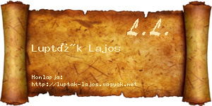 Lupták Lajos névjegykártya